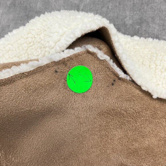 Panhandle Powder River Vest Women Large 44" Brown Ivory Sherpa‎ Open Casual - Picture 9 of 11